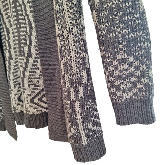 Talbots Metallic Knit Sweater Chunky Long Line Open Front Cardigan Oversized SP - Picture 5 of 13